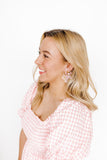 Gianna Statement Earrings - Cherry Blossom - Aaria Tees Aaria Tees