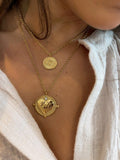 Gigi Double Coin Necklace Aaria Tees