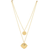 Gigi Double Coin Necklace Aaria Tees