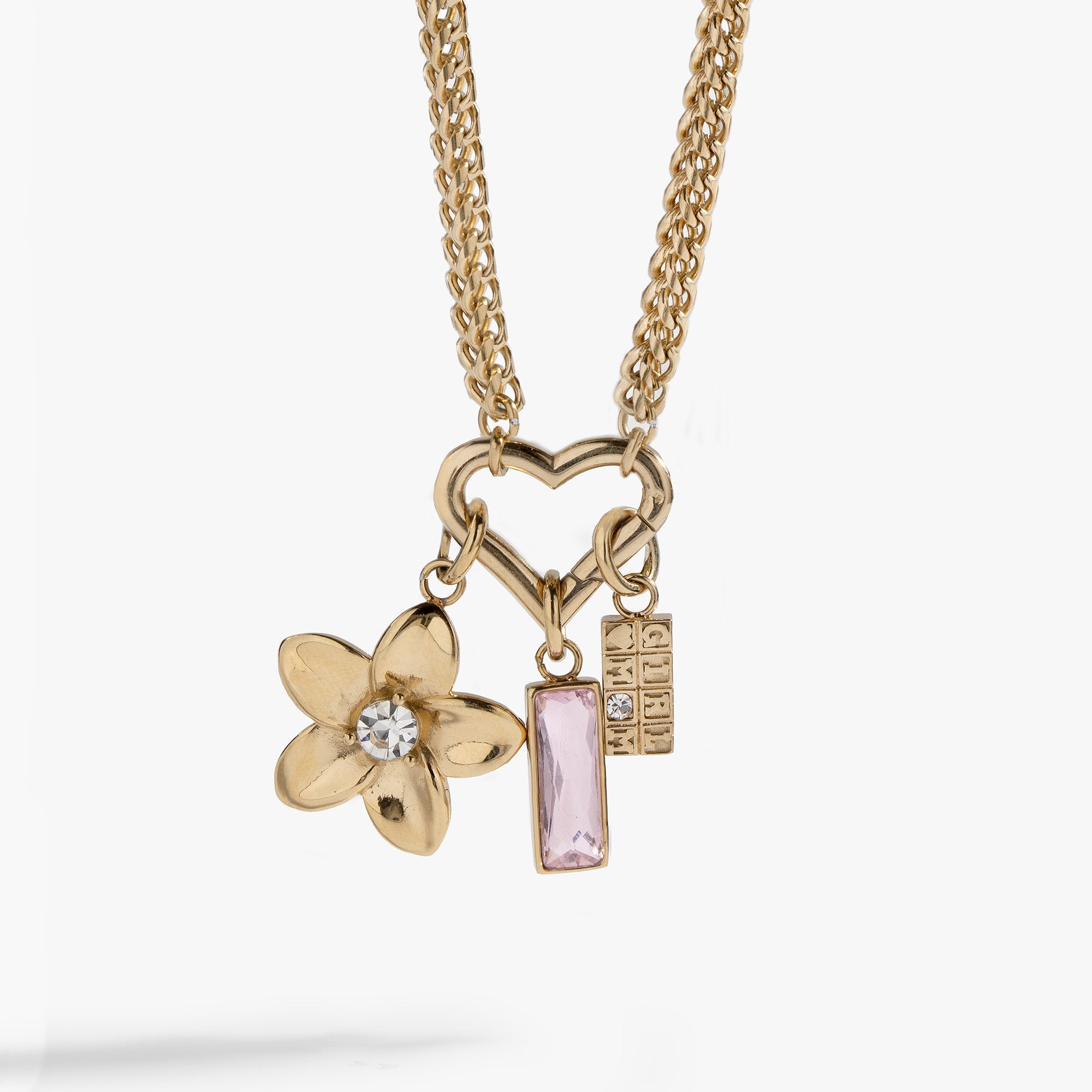 Girl Mom Interchangeable Charm Necklace - Aaria Tees Aaria Tees