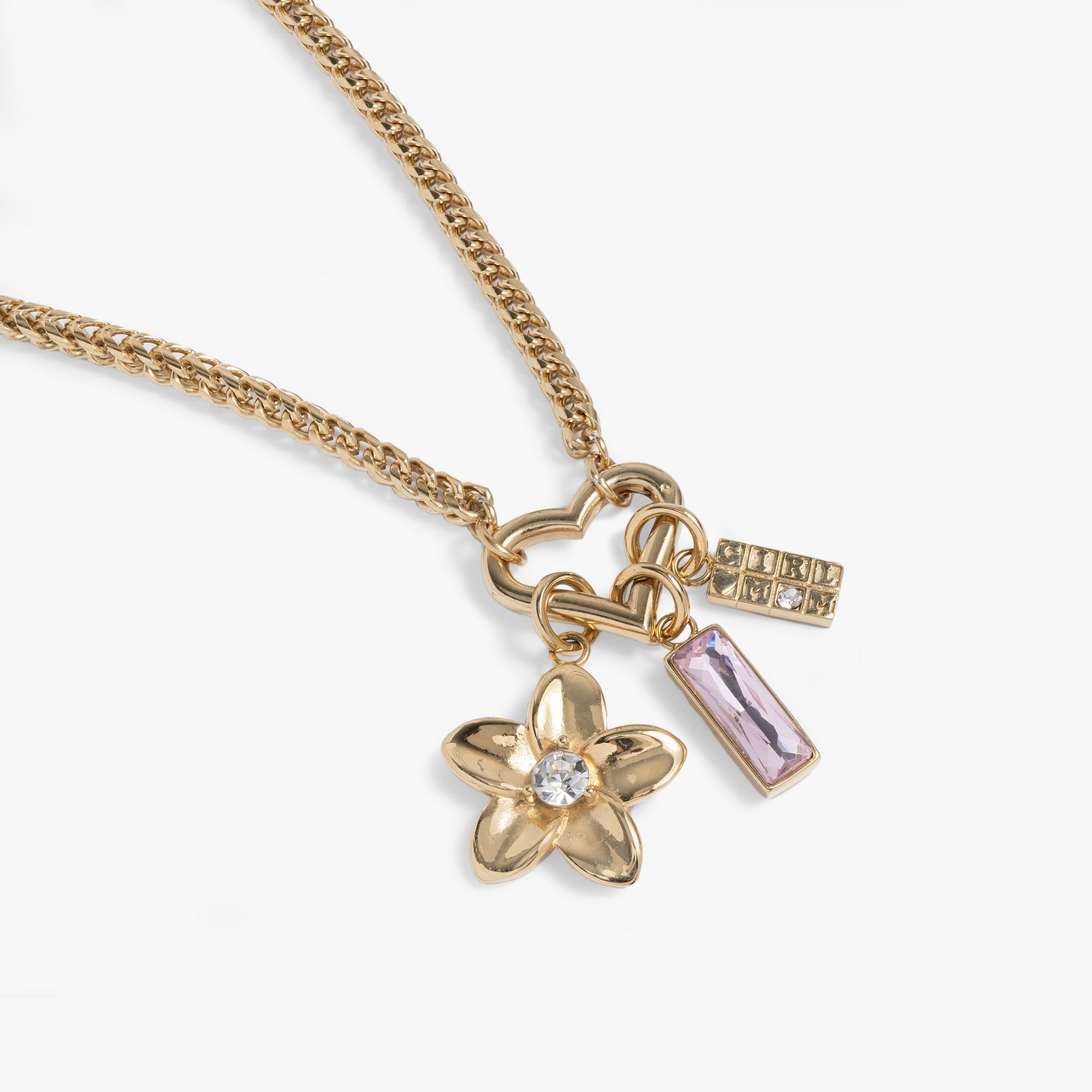 Girl Mom Interchangeable Charm Necklace - Aaria Tees Aaria Tees