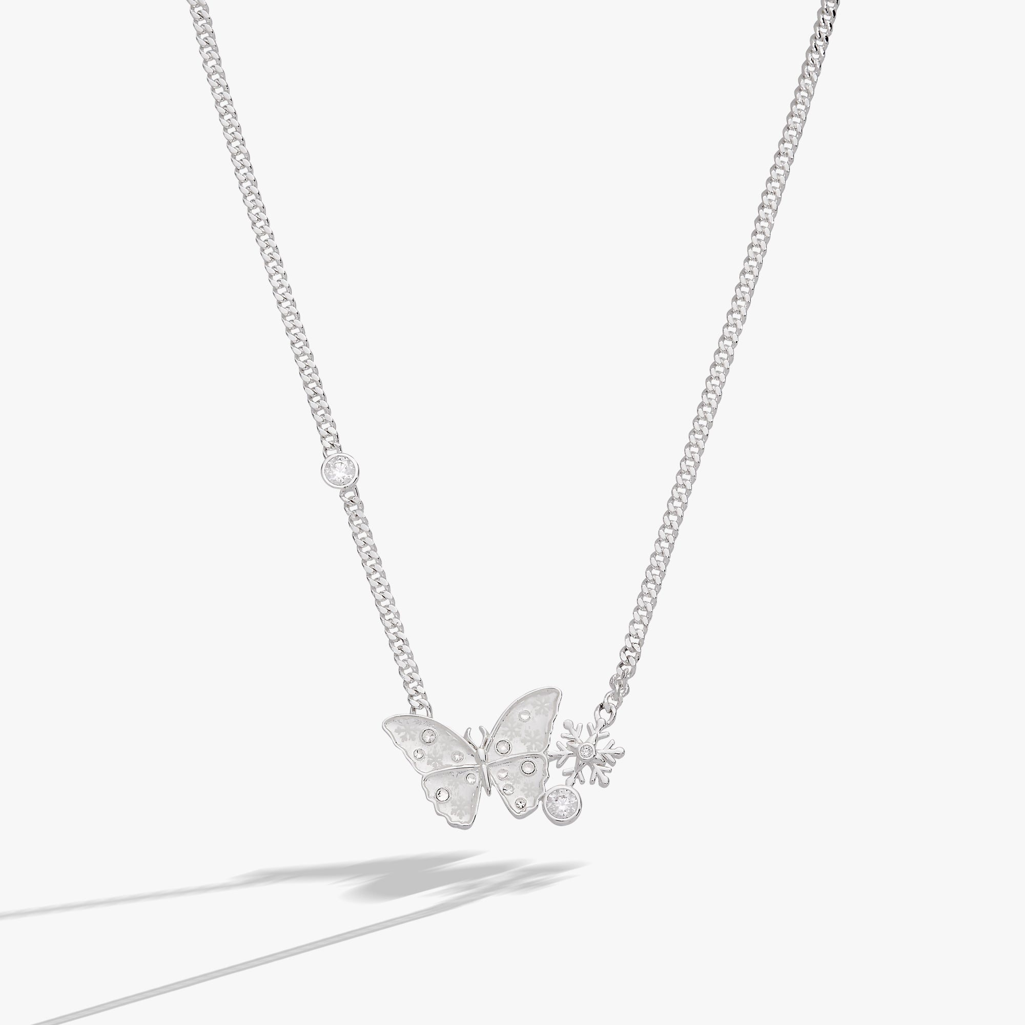 Glass Butterfly Inline Necklace - Aaria Tees Aaria Tees