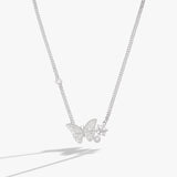 Glass Butterfly Inline Necklace - Aaria Tees Aaria Tees