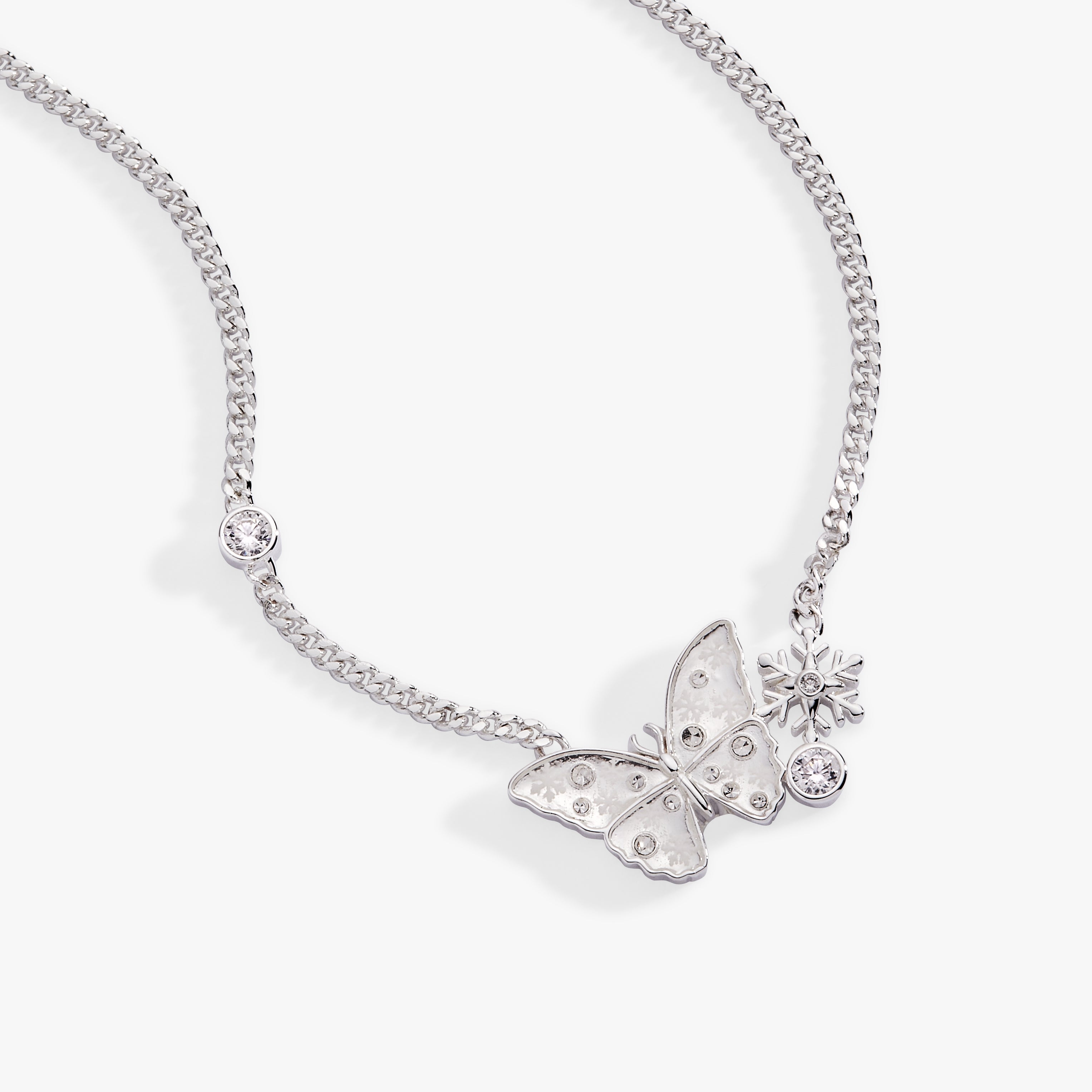 Glass Butterfly Inline Necklace - Aaria Tees Aaria Tees