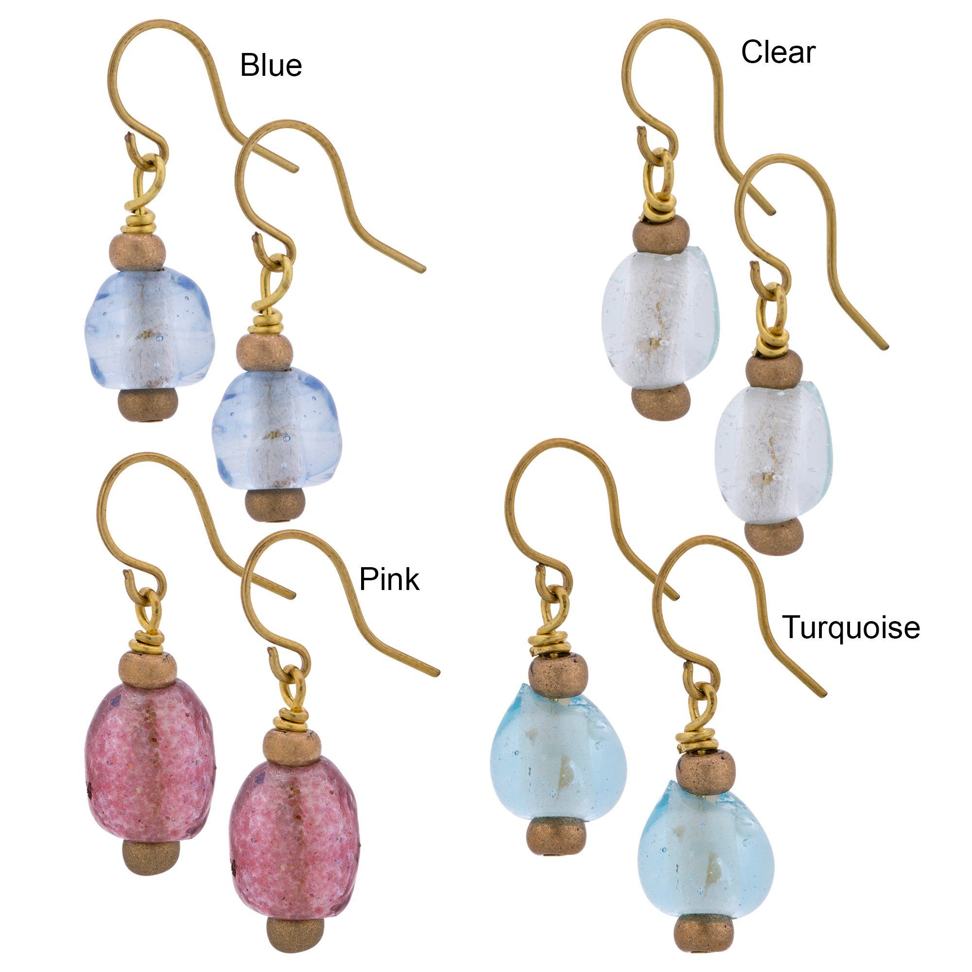 Glass Droplet Earrings - Aaria Tees Aaria Tees