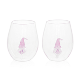 3D Easter Gnome Stemless Wine Glasses Aaria Tees