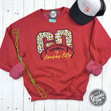 Go KC Leopard Red Unisex Crewneck Sweatshirt - Aaria Tees Aaria Tees