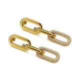Jenna Pave Earrings - Gold Aaria Tees