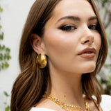 Vanessa Oval Statement Earring Aaria Tees