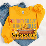 Turkey Gravy Beans & Rolls Sweatshirt – Funny Thanksgiving Casserole Crewneck - Aaria Tees Aaria Tees