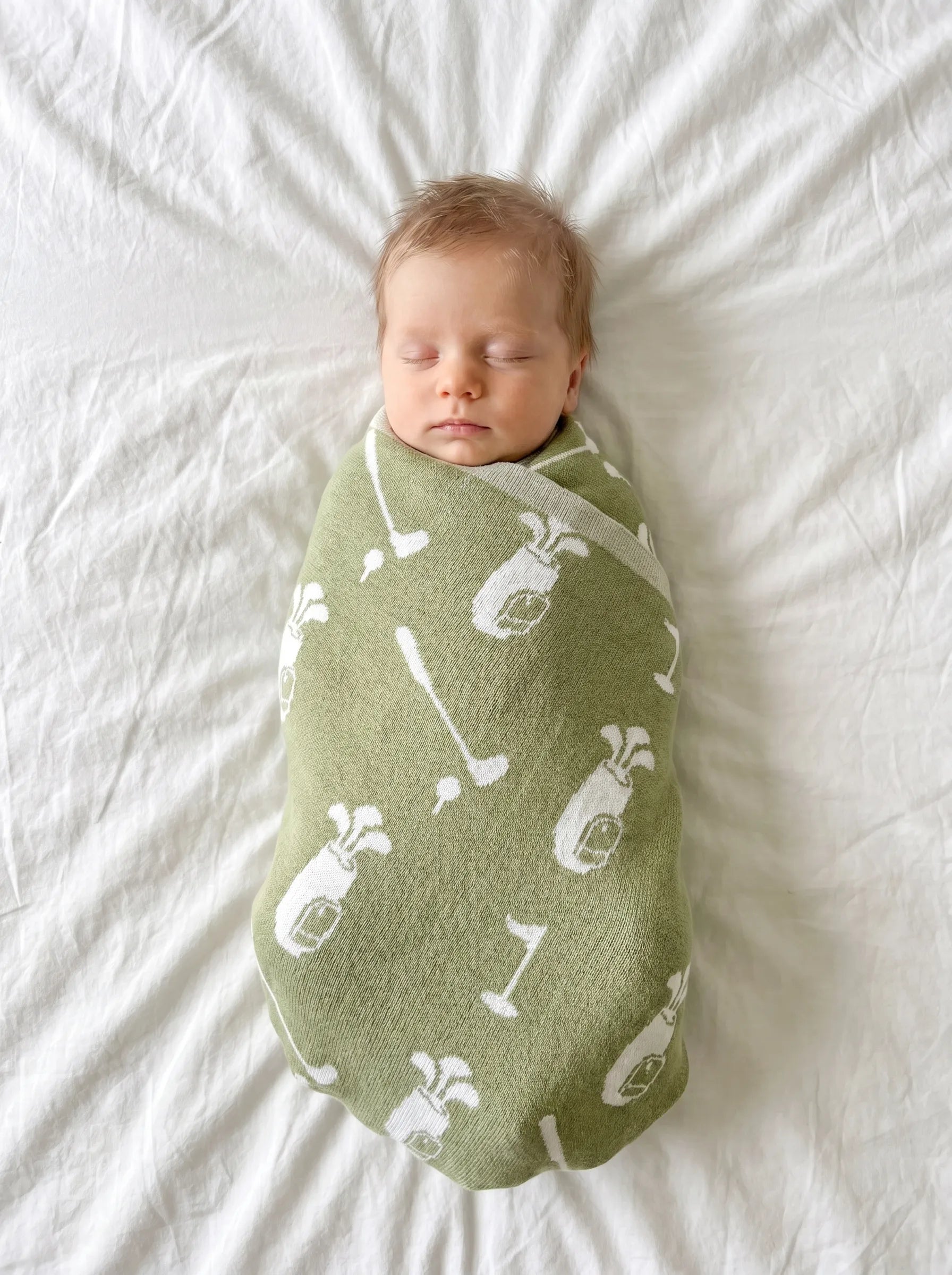 Golf Jacquard Knit Baby Blanket - Aaria Tees Aaria Tees