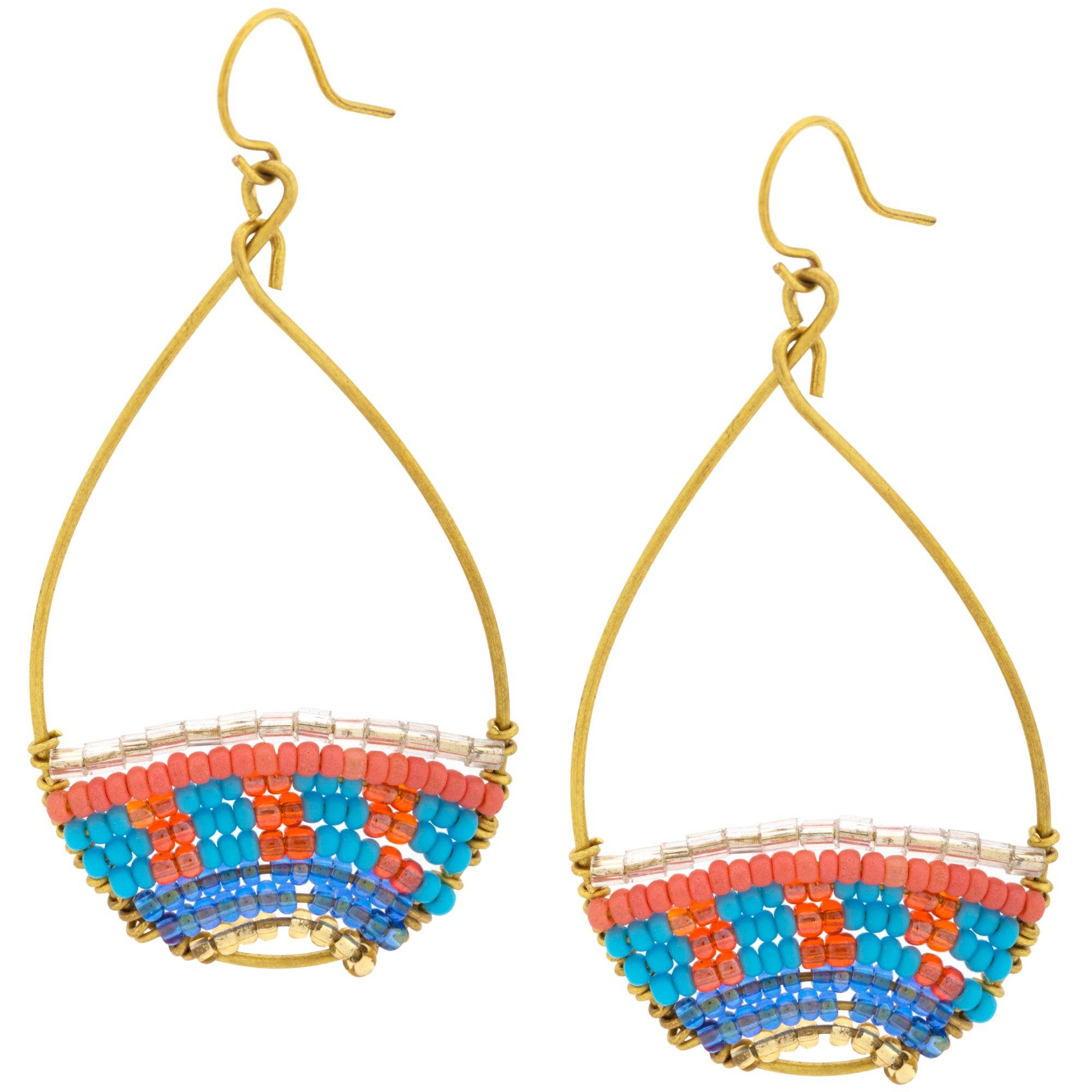 Good Karma Beaded Hoops - Aaria Tees Aaria Tees