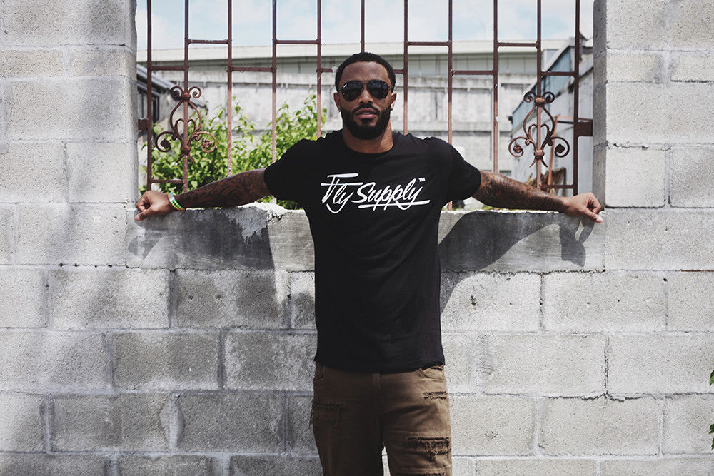 Fly Supply Logo: Black (10 Year Anniversary) - Aaria Tees Aaria Tees