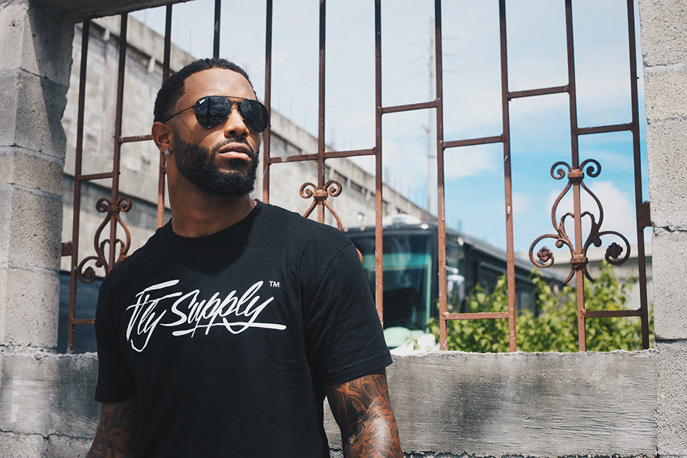 Fly Supply Logo: Black (10 Year Anniversary) - Aaria Tees Aaria Tees