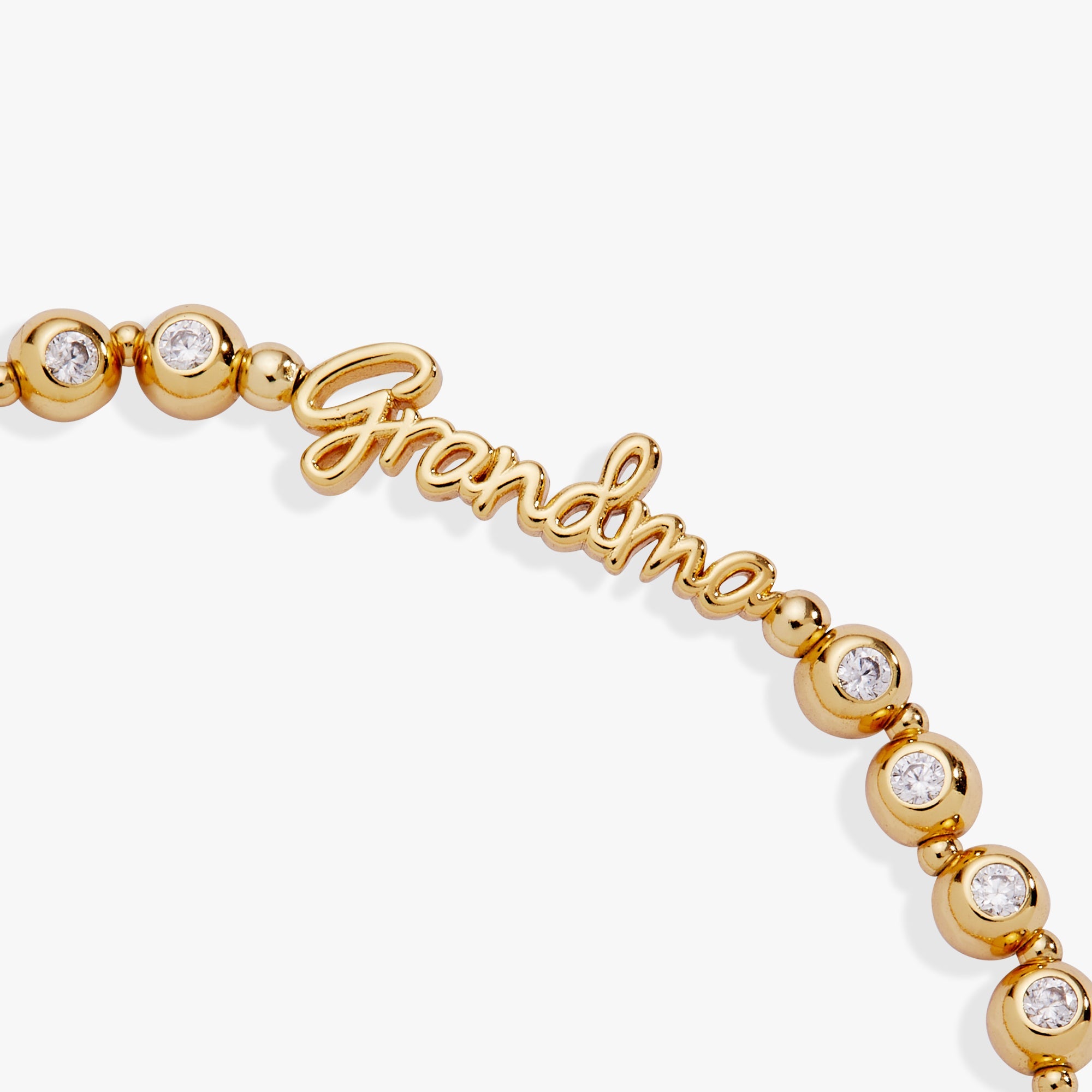Grandma Elongated Crystal Stretch Bracelet - Aaria Tees Aaria Tees