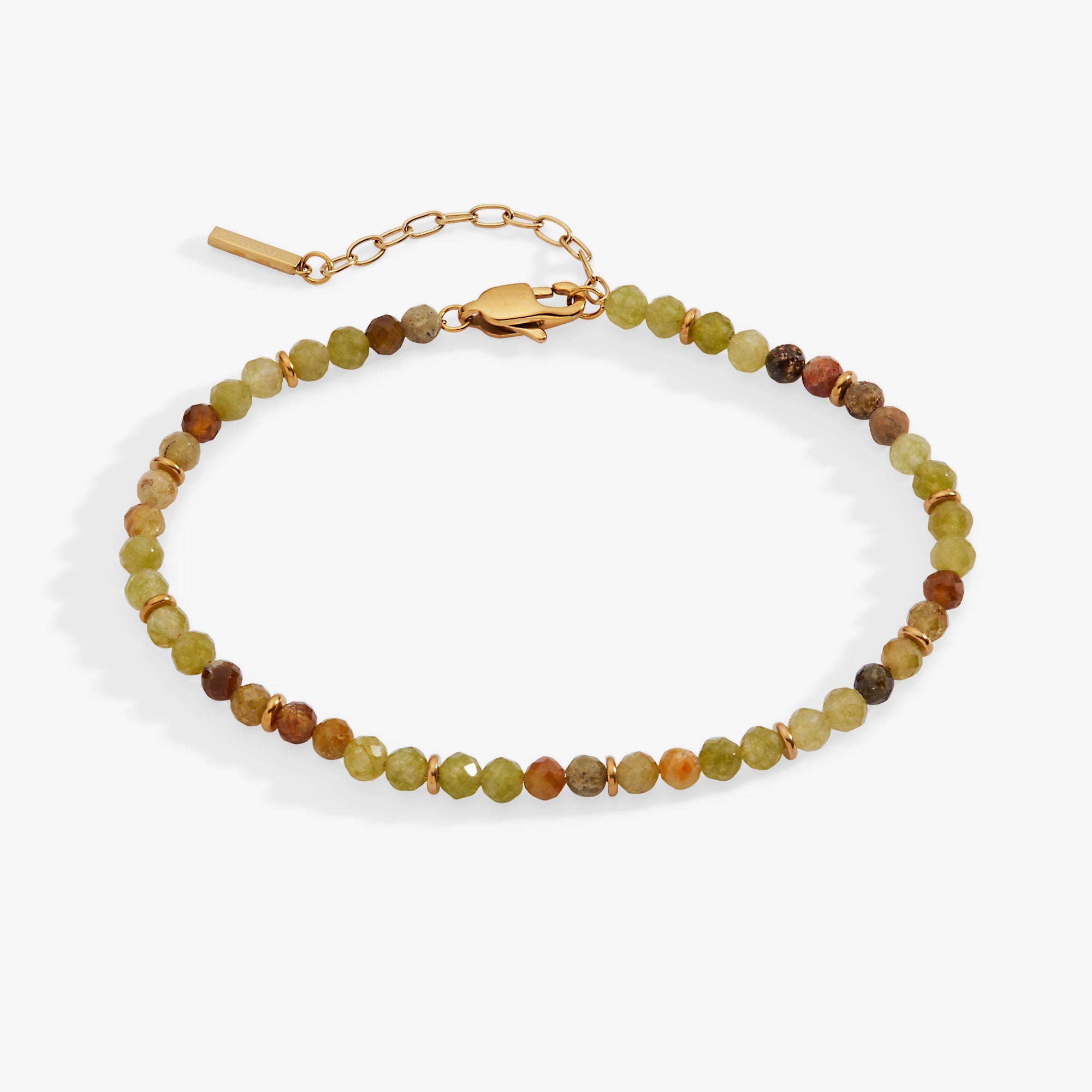Green Ombre Semi-Precious Beaded Anklet - Aaria Tees Aaria Tees
