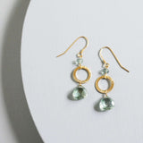 The Airie Earring - Green Amethyst Silver Aaria Tees