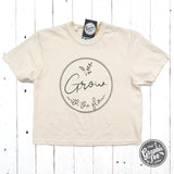 Grow with the Flow Ladies Waist Length Pigment Dyed Tee - Aaria Tees Aaria Tees