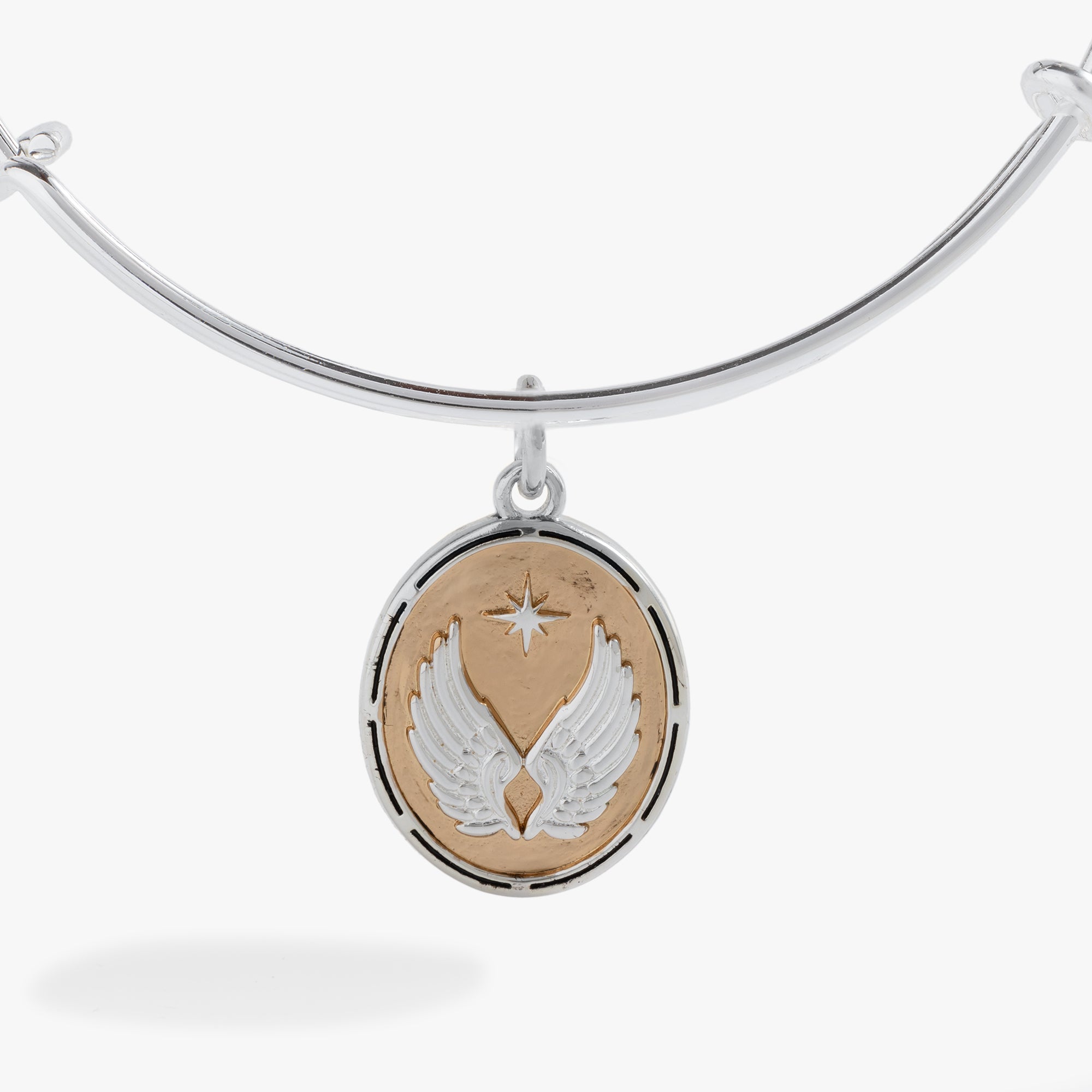 Two-Tone Guardian Angel Bangle - Aaria Tees Aaria Tees