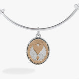 Two-Tone Guardian Angel Bangle - Aaria Tees Aaria Tees