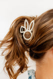 Hair Clip - Paris Pearl Bunny - Aaria Tees Aaria Tees