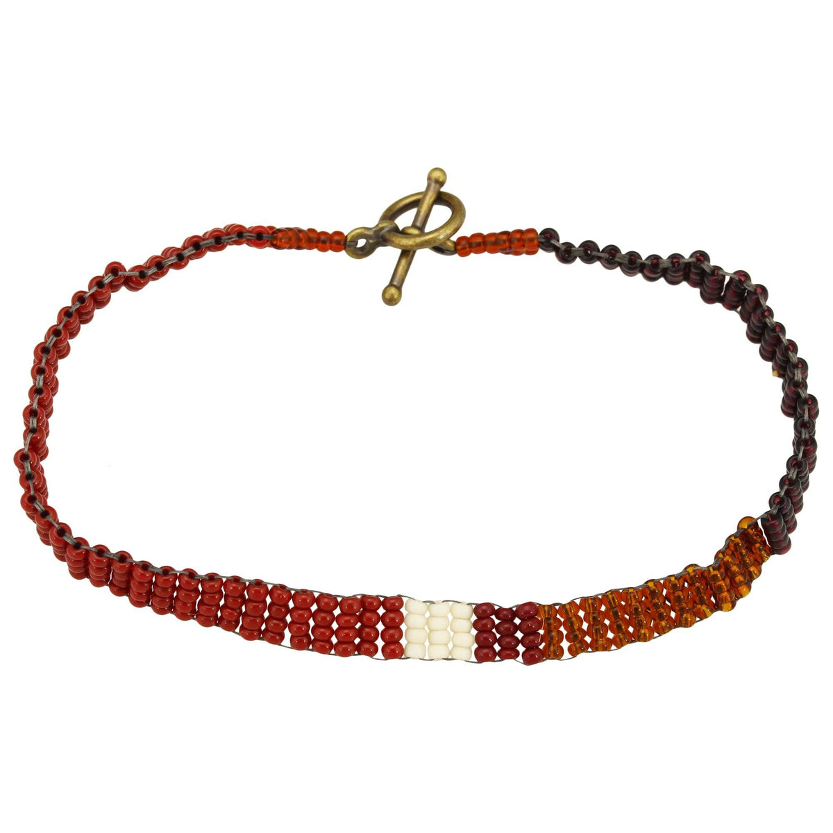 Haitian Bead Weaver Earth Tone Bracelet - Aaria Tees