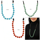 Haitian Green Bead & Leather Necklace - Aaria Tees Aaria Tees