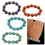 Haitian Green Bead Stretch Bracelet - Aaria Tees Aaria Tees