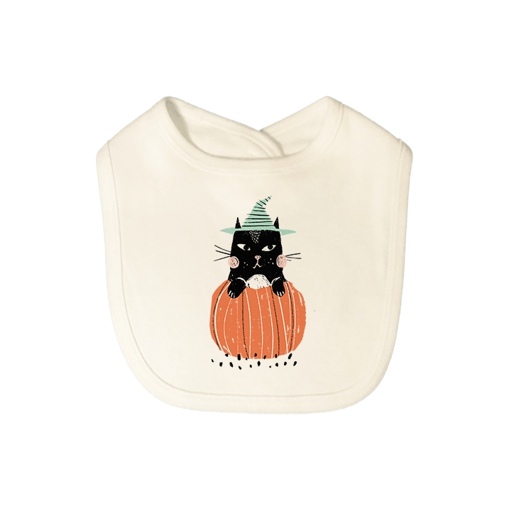 graphic bib | halloween cat - Aaria Tees