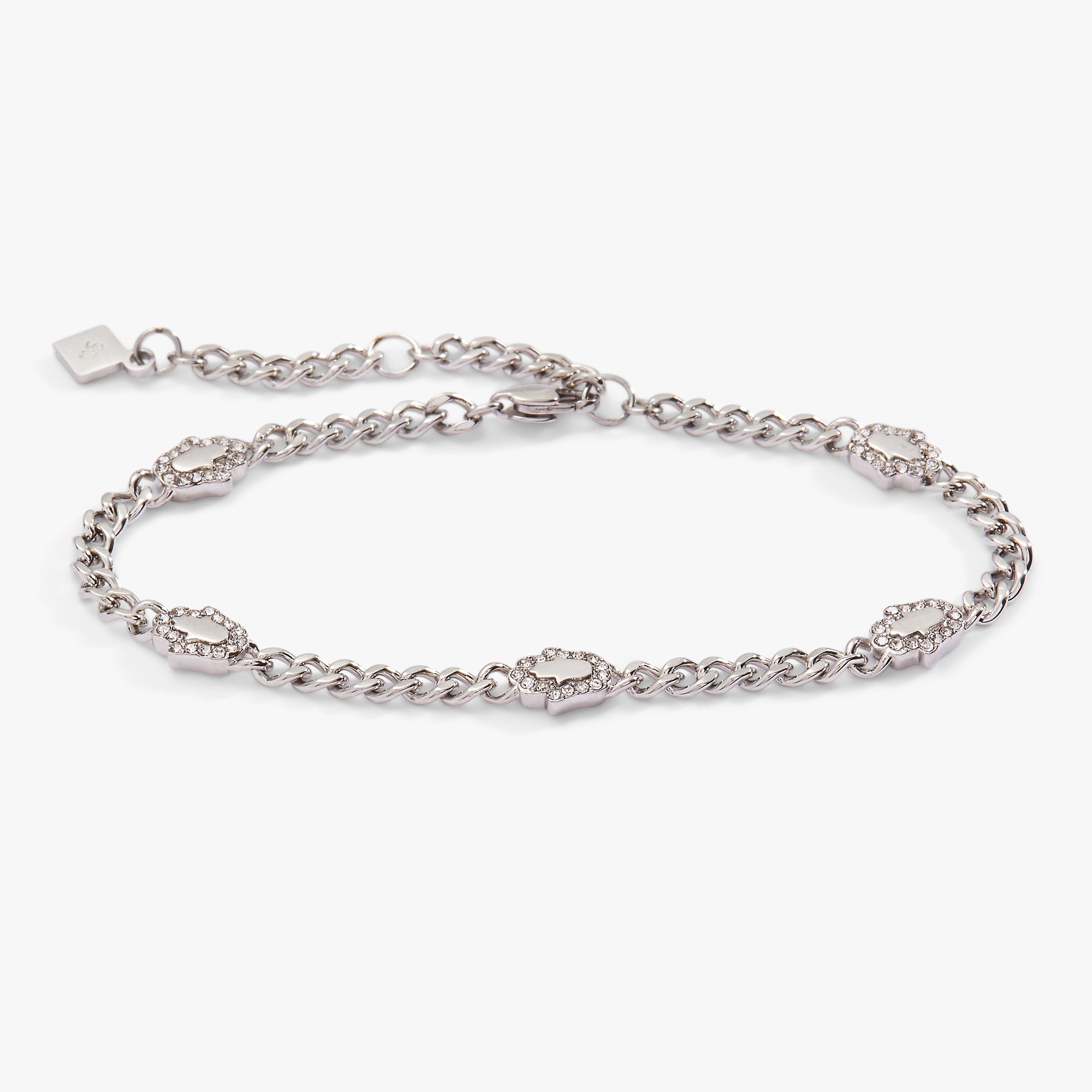 Hamsa Curb Chain Bracelet - Aaria Tees Aaria Tees