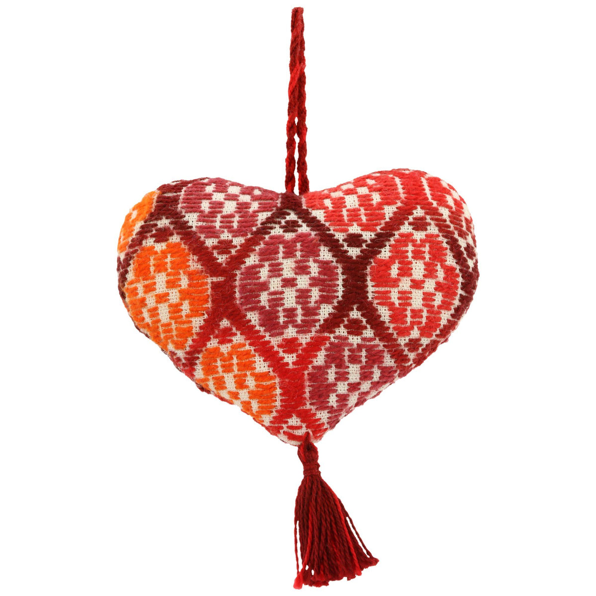 Hand-Embroidered Heart Ornament - Aaria Tees