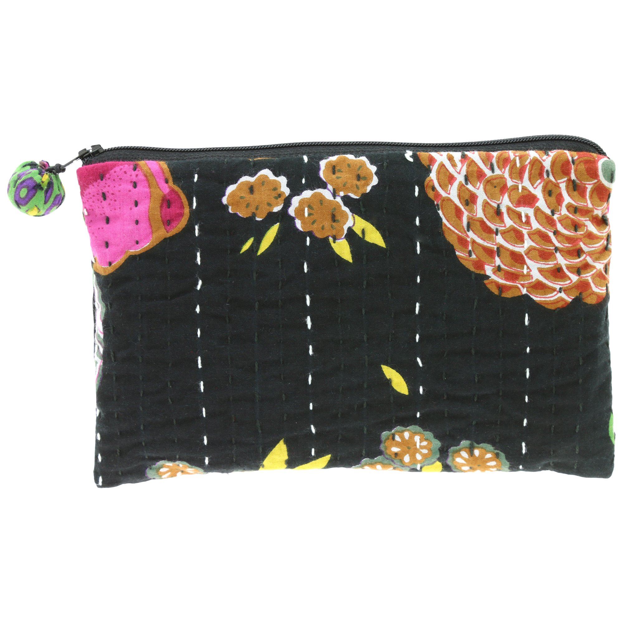 Hand-Stitched Kantha Cosmetic Bag - Aaria Tees Aaria Tees