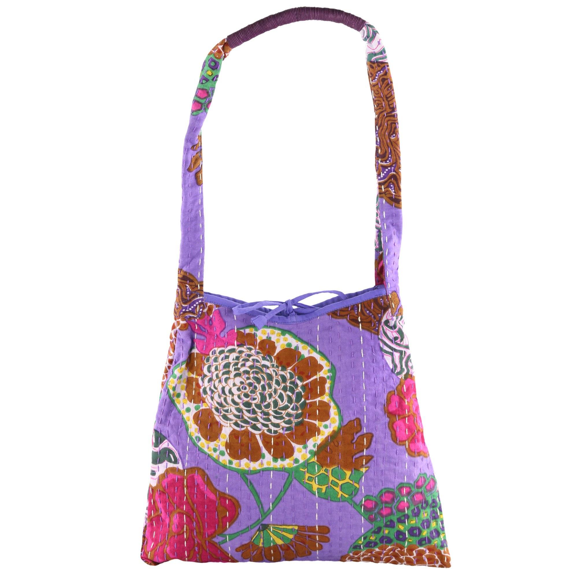 Hand Stitched Kantha Hobo Bag - Aaria Tees Aaria Tees
