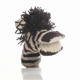 Organic Wool Knit Hand Puppet  | Zachary the Zebra - Aaria Tees Aaria Tees