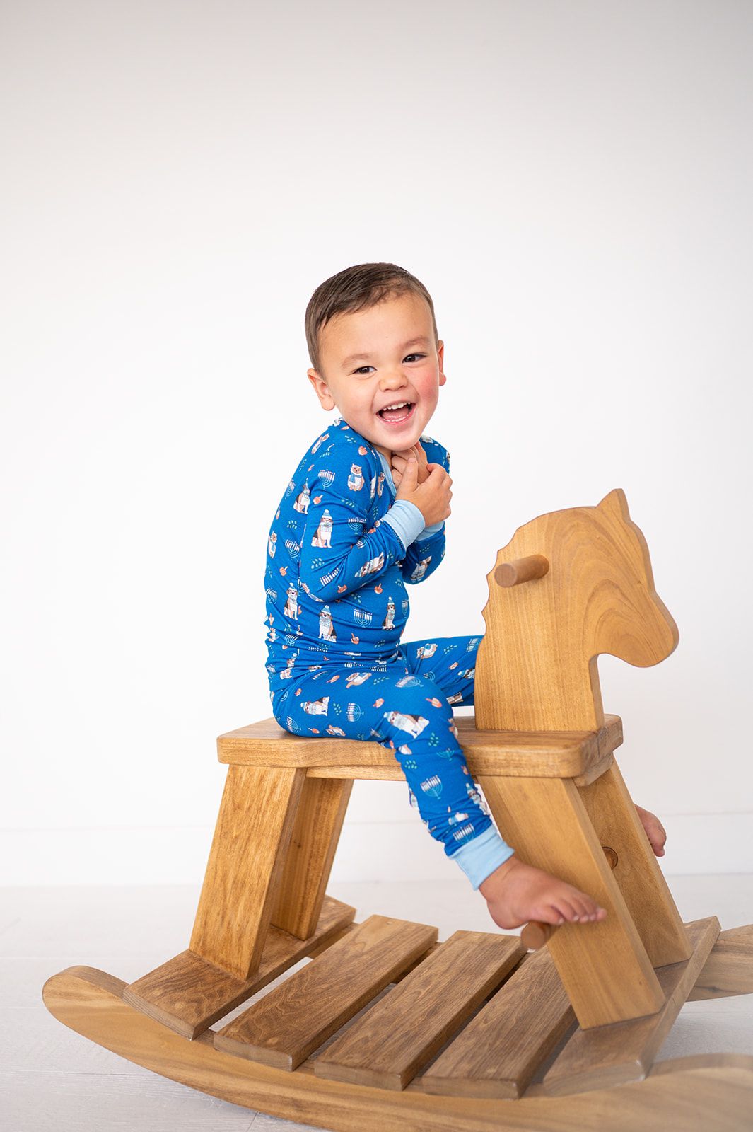 Hanukkah Pets (Long Sleeve PJ) - Blue - Aaria Tees Aaria Tees