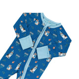 Hanukkah Pets (Convertible Zip Footies) - Blue - Aaria Tees Aaria Tees
