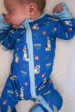 Hanukkah Pets (Convertible Zip Footies) - Blue - Aaria Tees Aaria Tees
