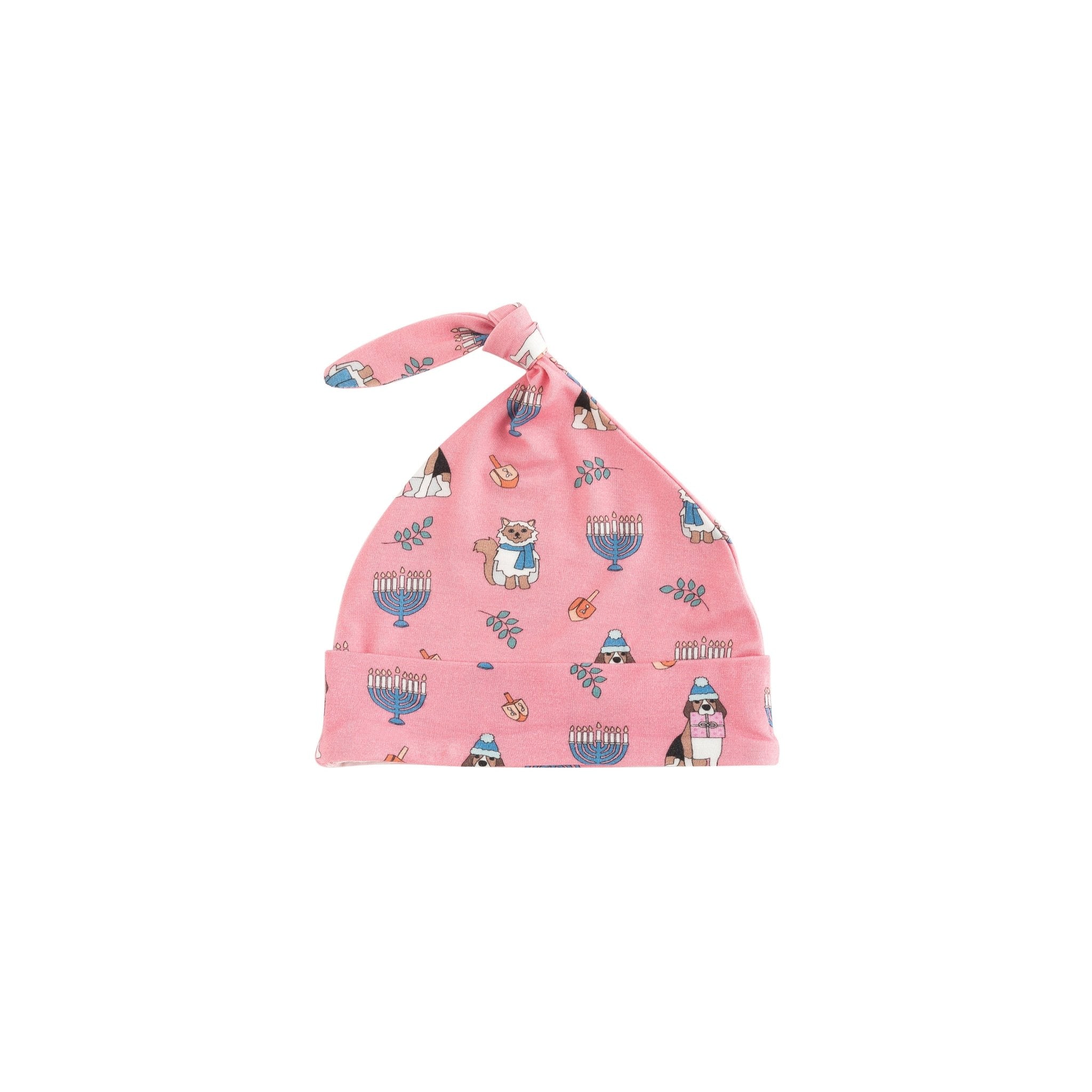 Hanukkah Pets (Knotted Hat) - Pink - Aaria Tees Aaria Tees