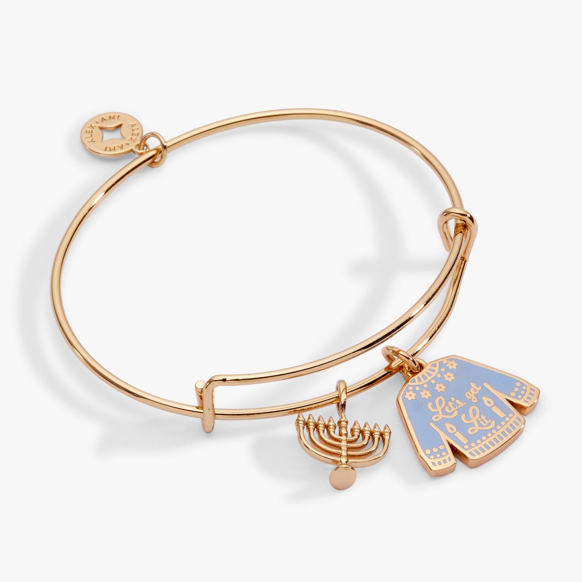 Hanukkah 'Let's Get Lit' Ugly Sweater & Menorah Bangle - Aaria Tees