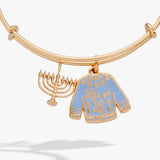 Hanukkah 'Let's Get Lit' Ugly Sweater & Menorah Bangle - Aaria Tees Aaria Tees