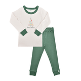pajamas | happy holidays pine green - Aaria Tees Aaria Tees
