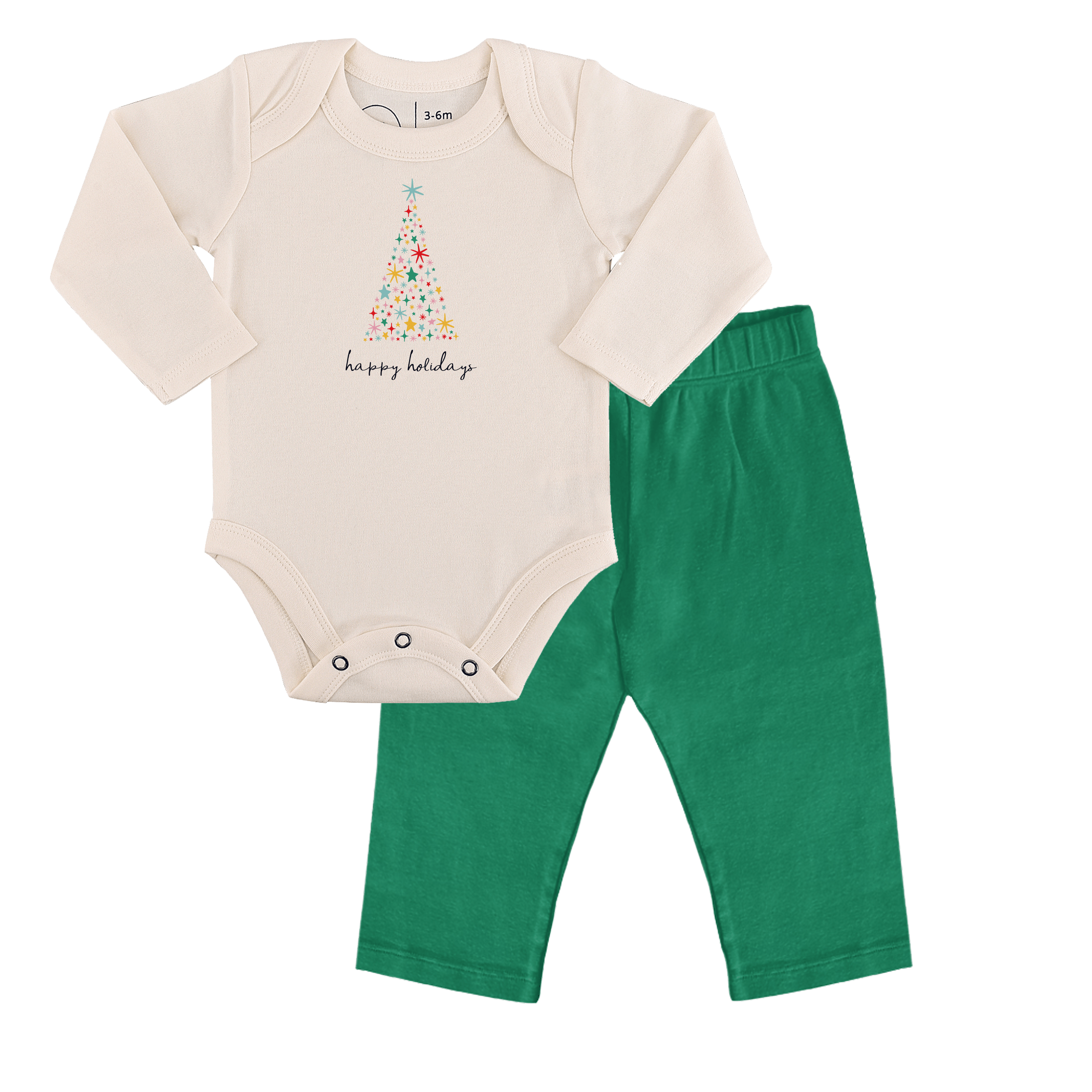 gift set | happy holidays tree green - Aaria Tees Aaria Tees