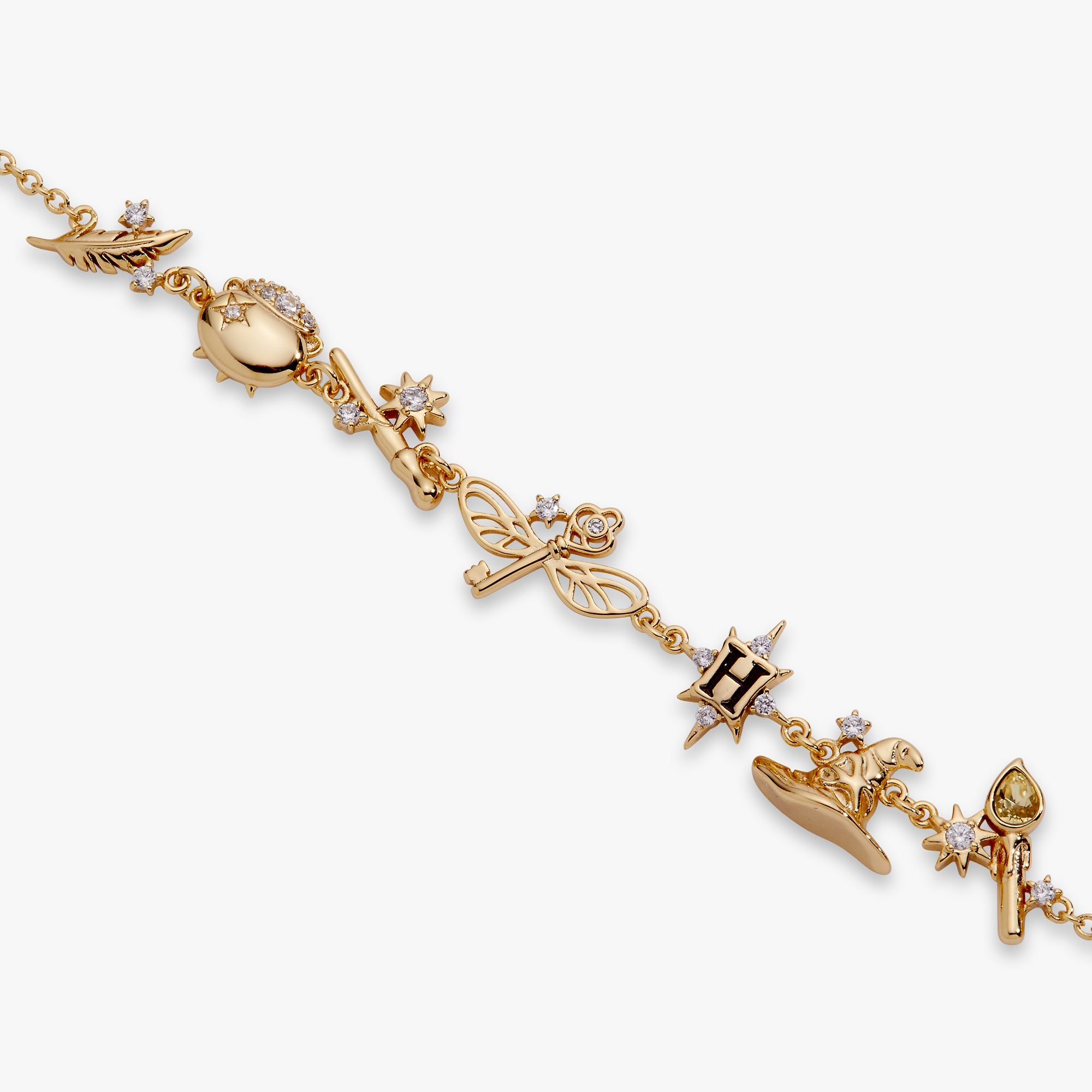 Harry Potter™ Mixed Icon Inline Charm Bracelet - Aaria Tees Aaria Tees