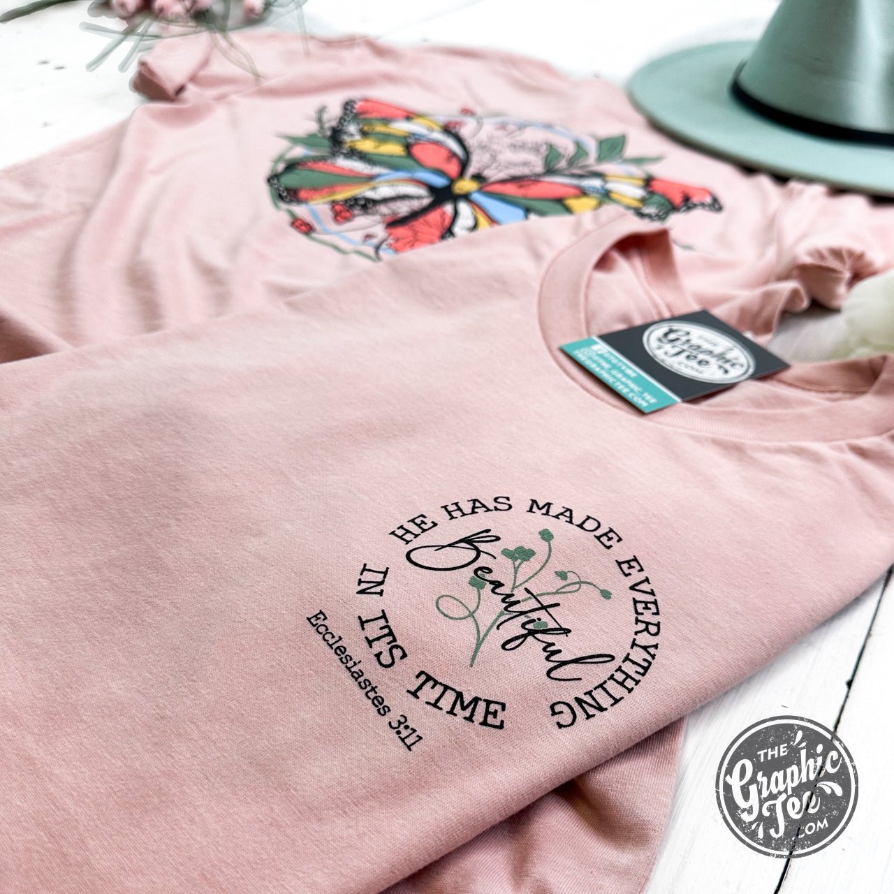 He Has Made Everything Beautiful In It's Time Short Sleeve Tee - Aaria Tees Aaria Tees