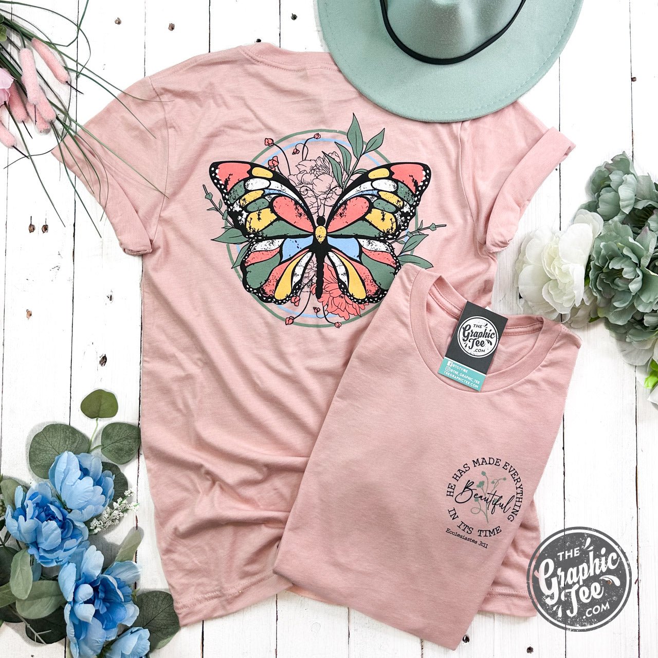He Has Made Everything Beautiful In It's Time Short Sleeve Tee - Aaria Tees Aaria Tees