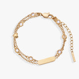 Heart Chain Double Strand Bracelet - Aaria Tees Aaria Tees