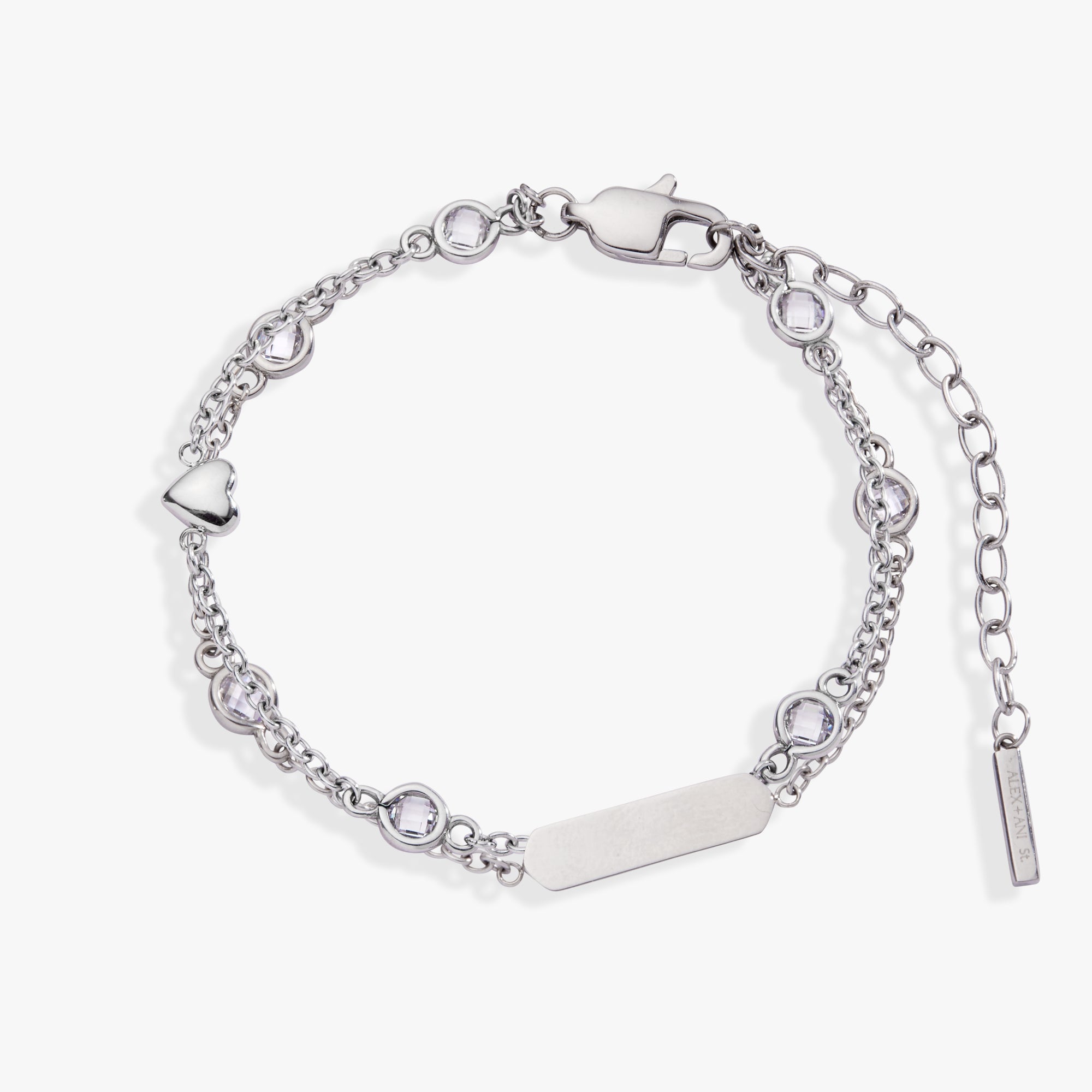 Heart Chain Double Strand Bracelet - Aaria Tees Aaria Tees