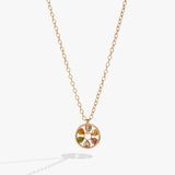 Heart Crystal Wheel Necklace - Aaria Tees Aaria Tees