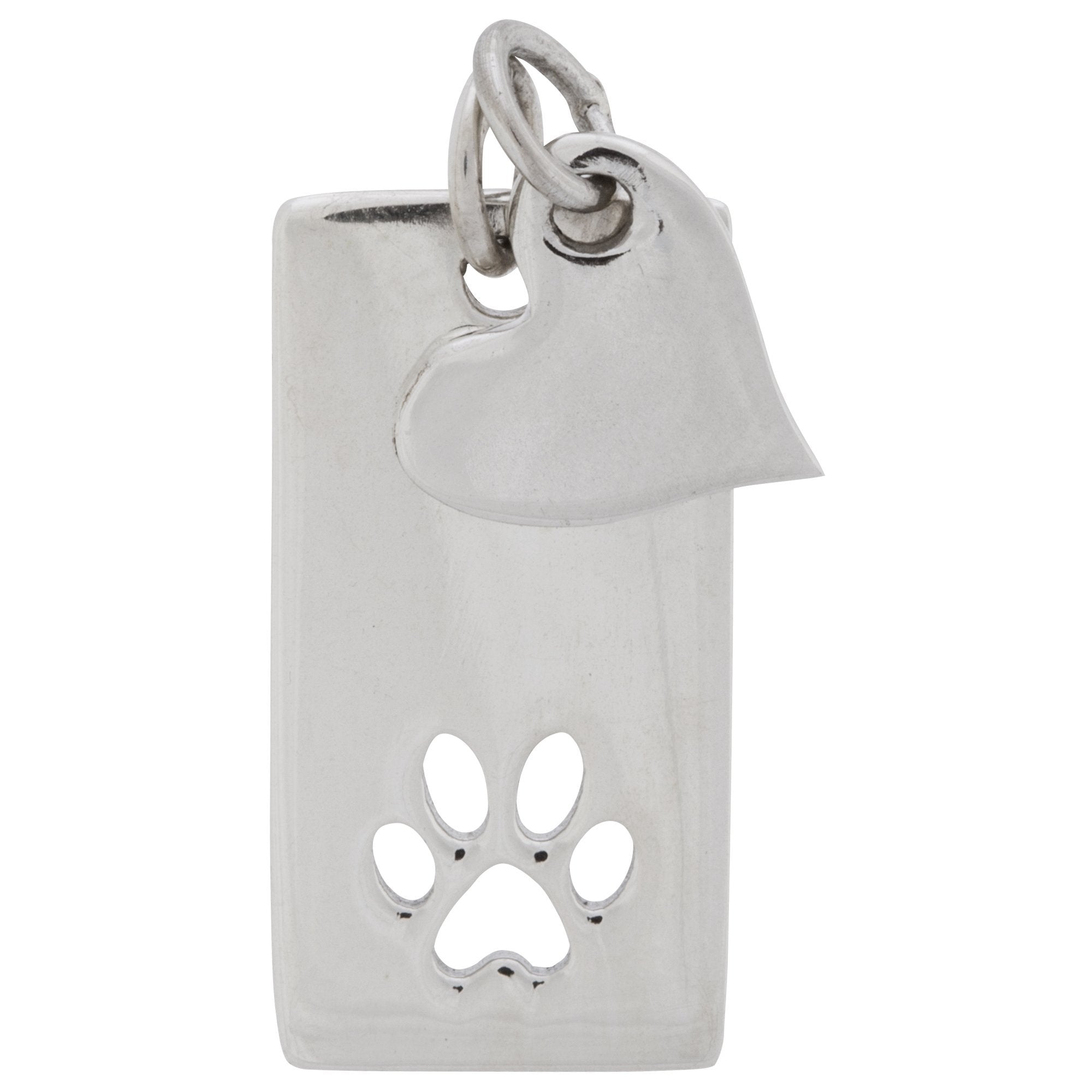 Heart & Paw Sterling Necklace - Aaria Tees Aaria Tees