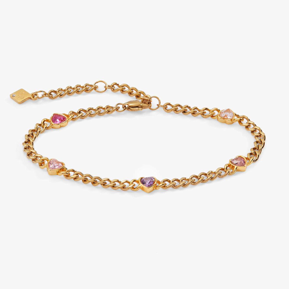 Heart Curb Chain Bracelet - Aaria Tees